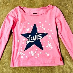 18M Official Licensed Levi's Pink Long Sleeved Shirt For Girls